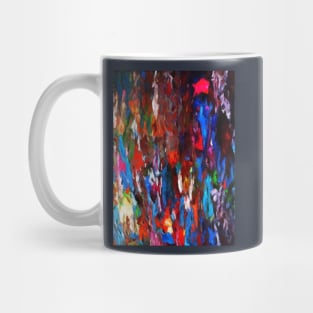 Abstract palette knife paint splatter Mug